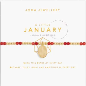 Joma January Birthstone Gold Bracelet