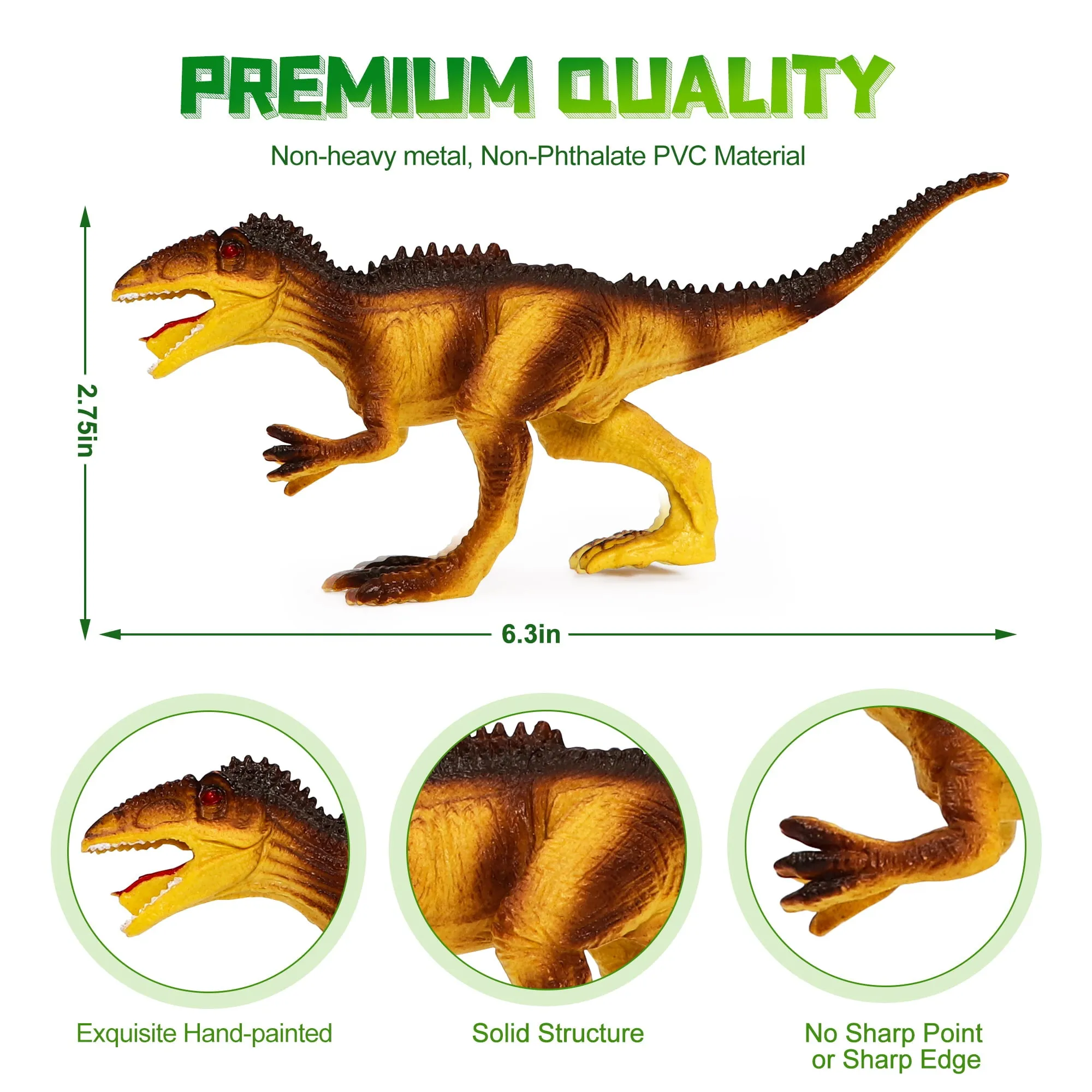 Jurassic Dinosaur Toys Set for Kids, 12 Dinosaur Figures with Play Mat, Realistic Dinosaurs Gift for Boys Girls Age 3 4 5 6 