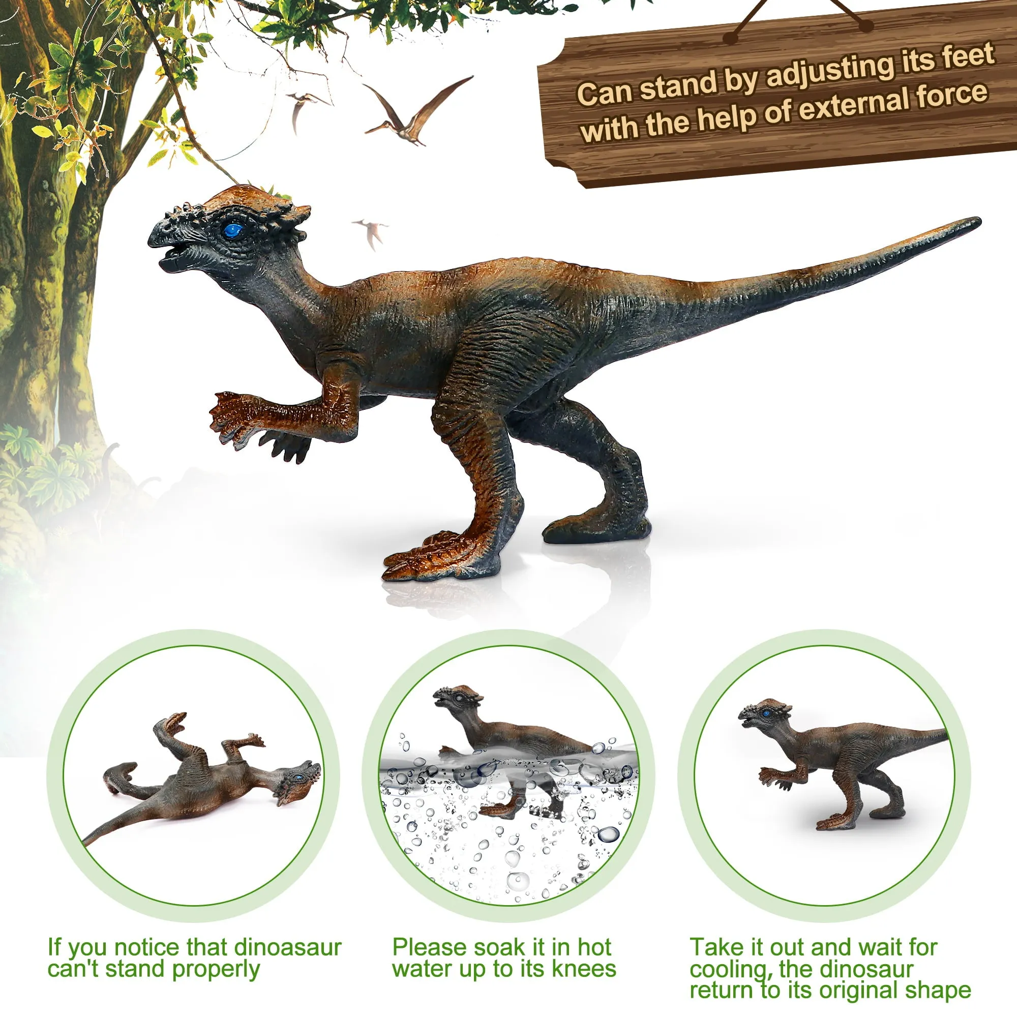 Jurassic Dinosaur Toys Set for Kids, 12 Dinosaur Figures with Play Mat, Realistic Dinosaurs Gift for Boys Girls Age 3 4 5 6 