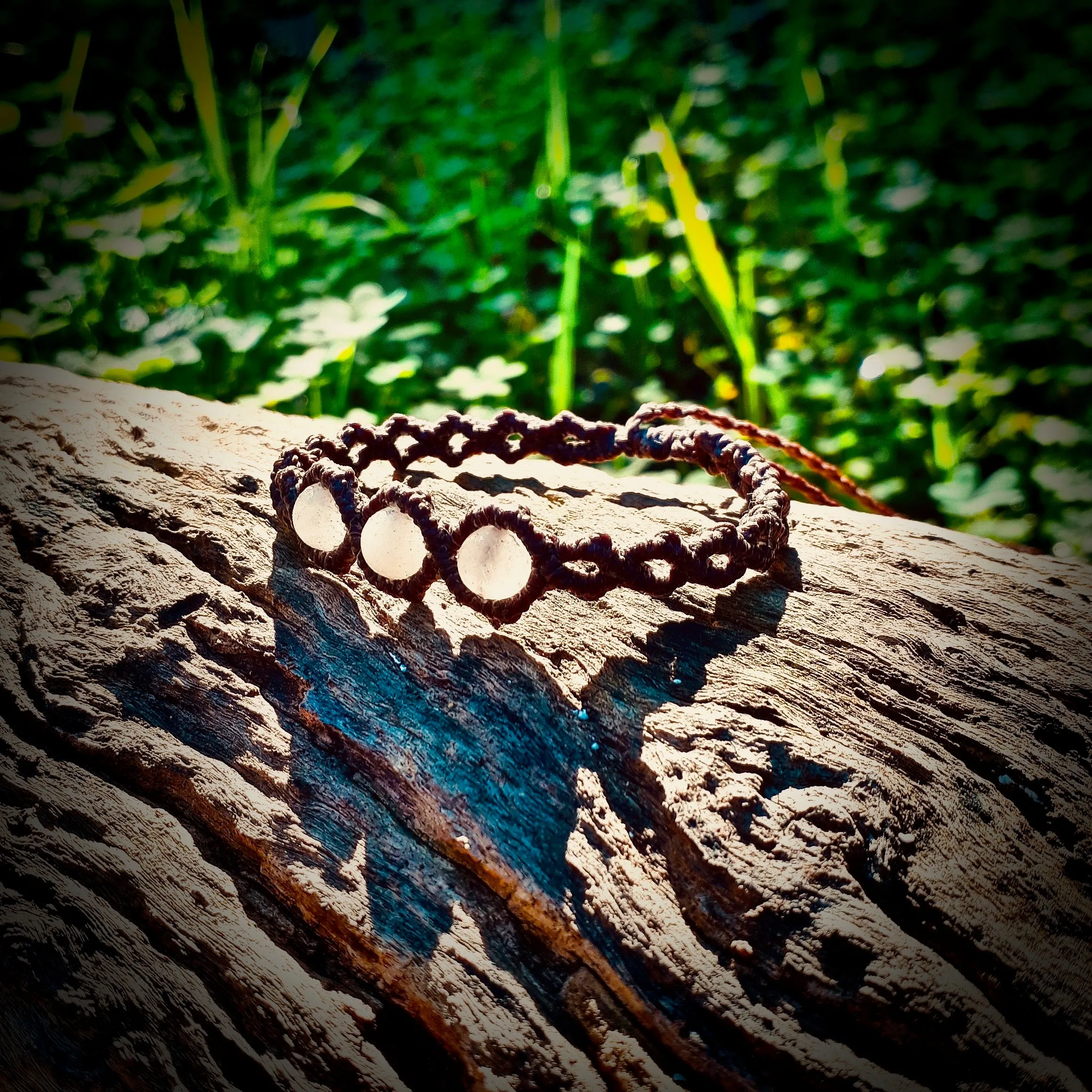 Milky rose quartz beads bracelet