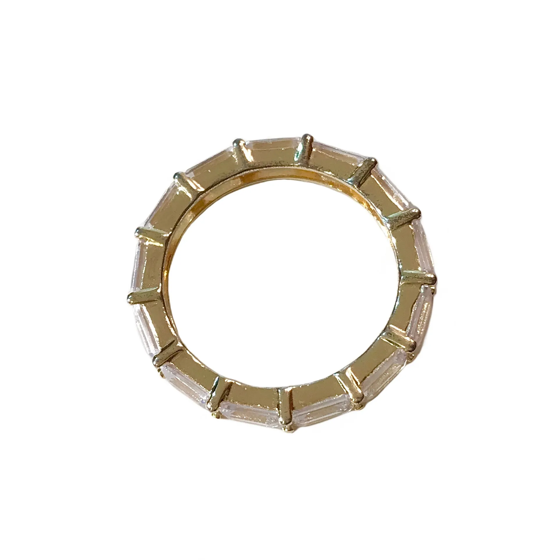 Noelia Rectangle Baguette Stackable Eternity Band