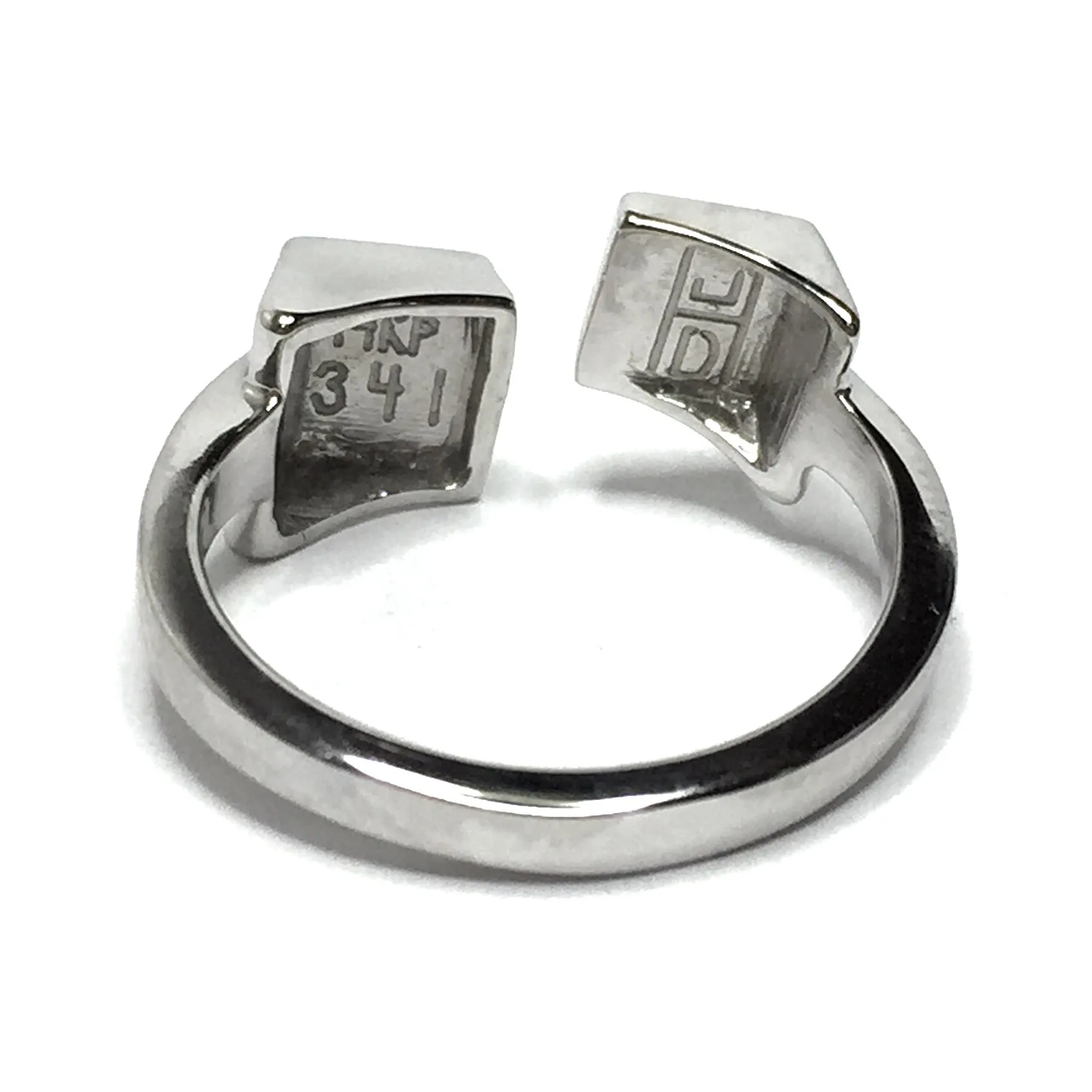Onyx 2 Square Inlaid Wrap Design Ring