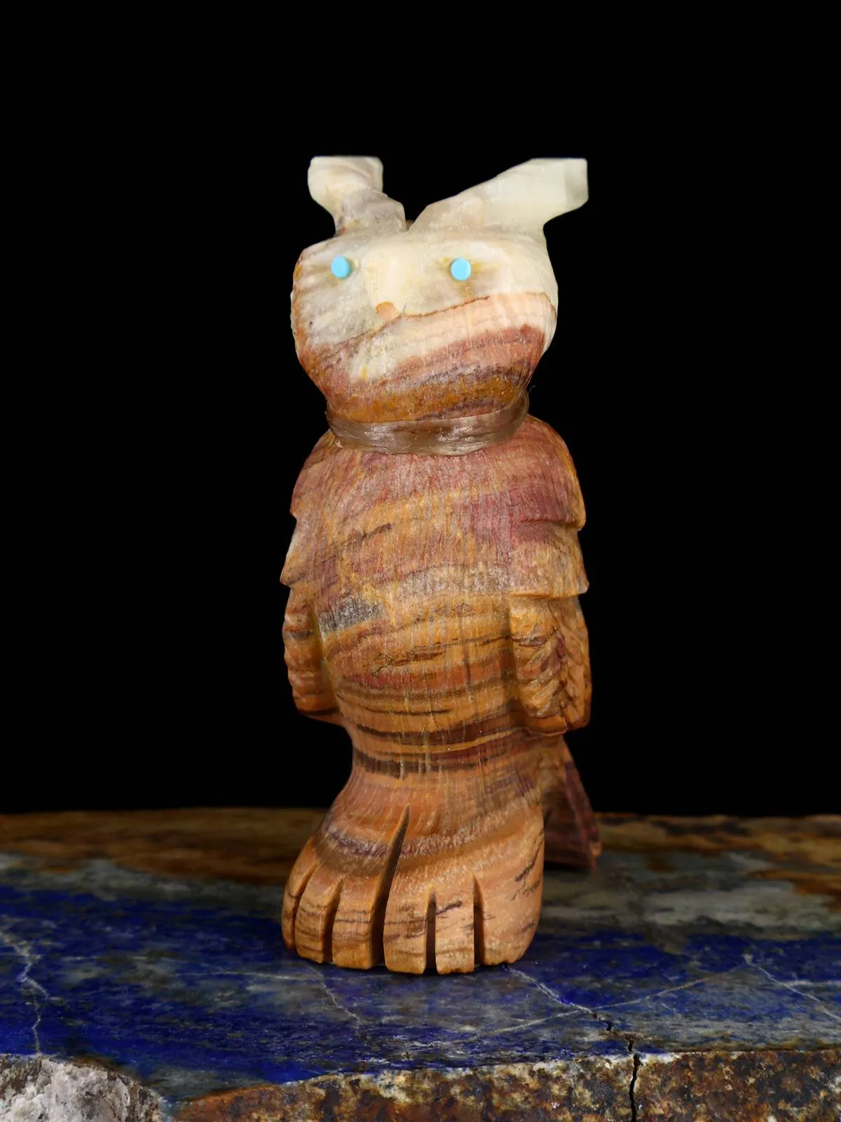 Onyx Owl Zuni Fetish