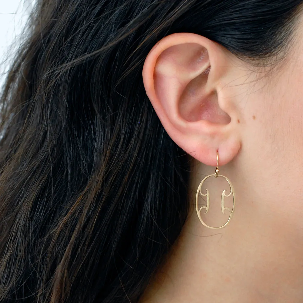 oval arabesque earrings