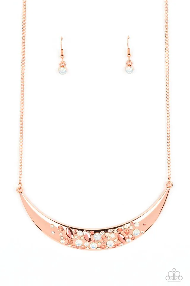 Paparazzi Necklace ~ Bejeweled Baroness - Copper