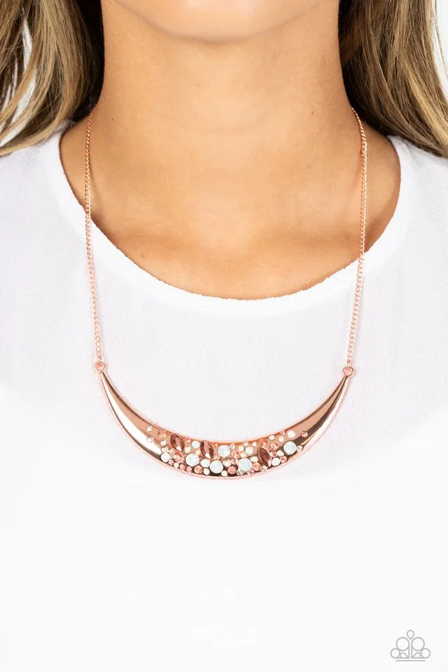 Paparazzi Necklace ~ Bejeweled Baroness - Copper