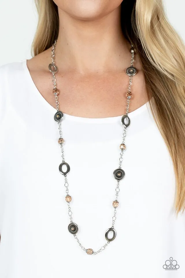 Paparazzi Necklace ~ Glammed Up Goals - Brown