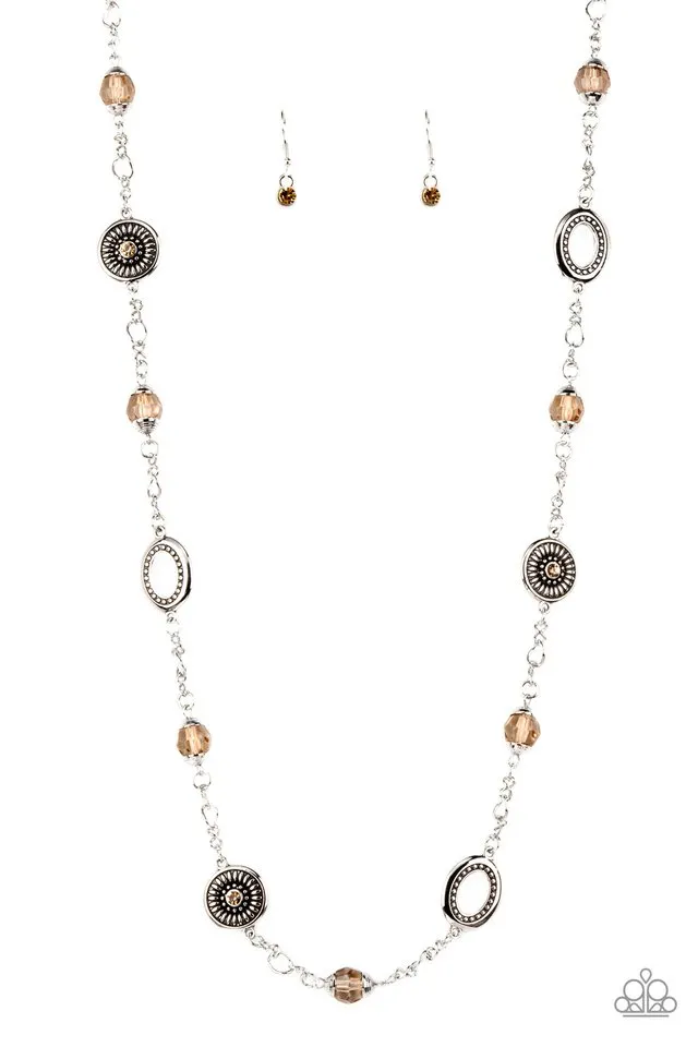 Paparazzi Necklace ~ Glammed Up Goals - Brown