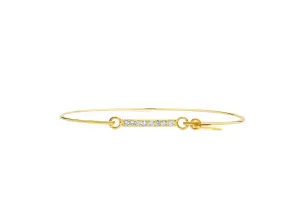 Pave Icon Bracelet Bar Gold