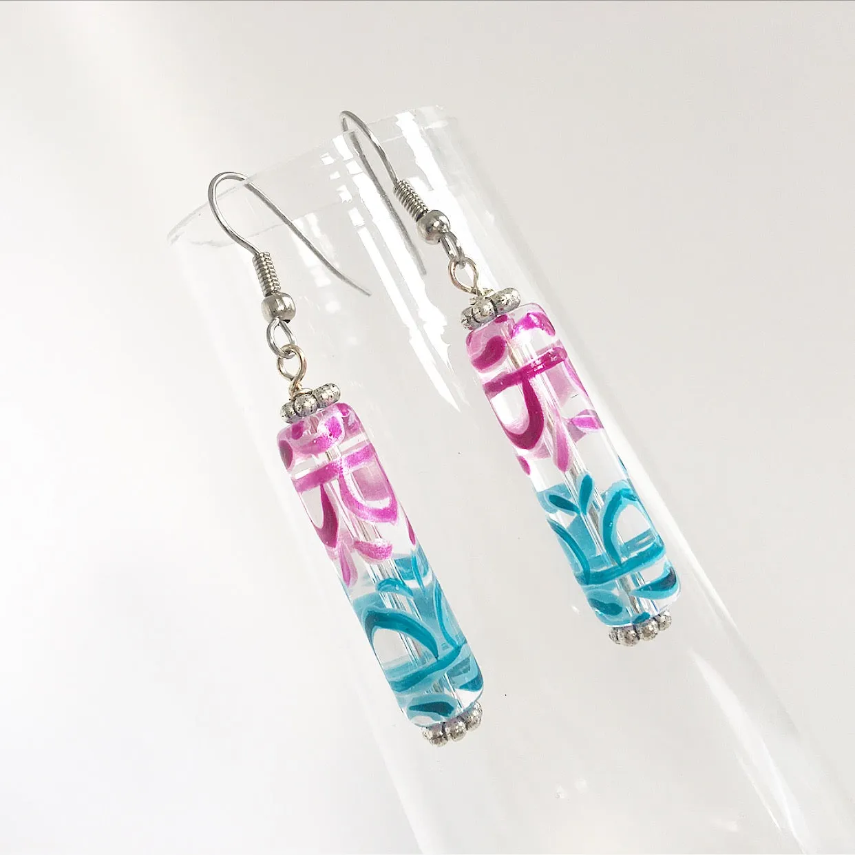 "Stained Glass" Earrings (Various Colours)