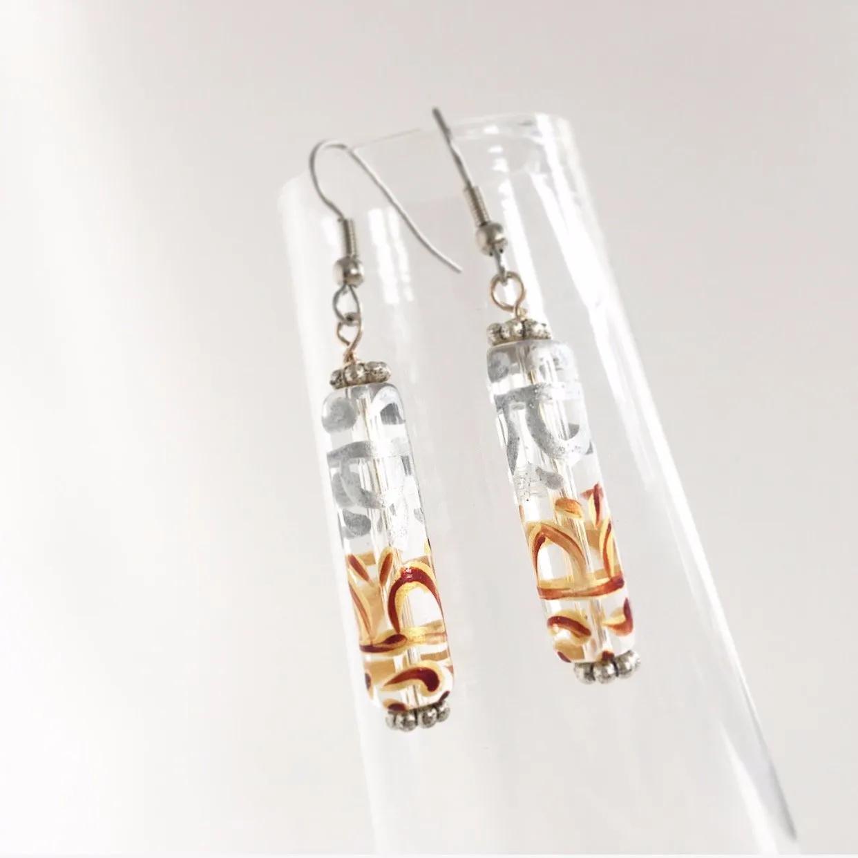 "Stained Glass" Earrings (Various Colours)