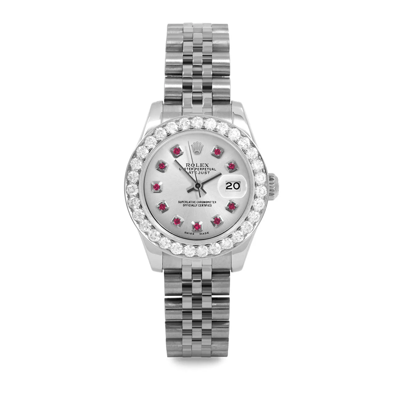Rolex Datejust 26mm | 179174-SLV-RBY-AM-2CT-JBL