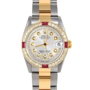 Rolex Datejust 31mm | 68273-SLV-STRD-4RBY-OYS