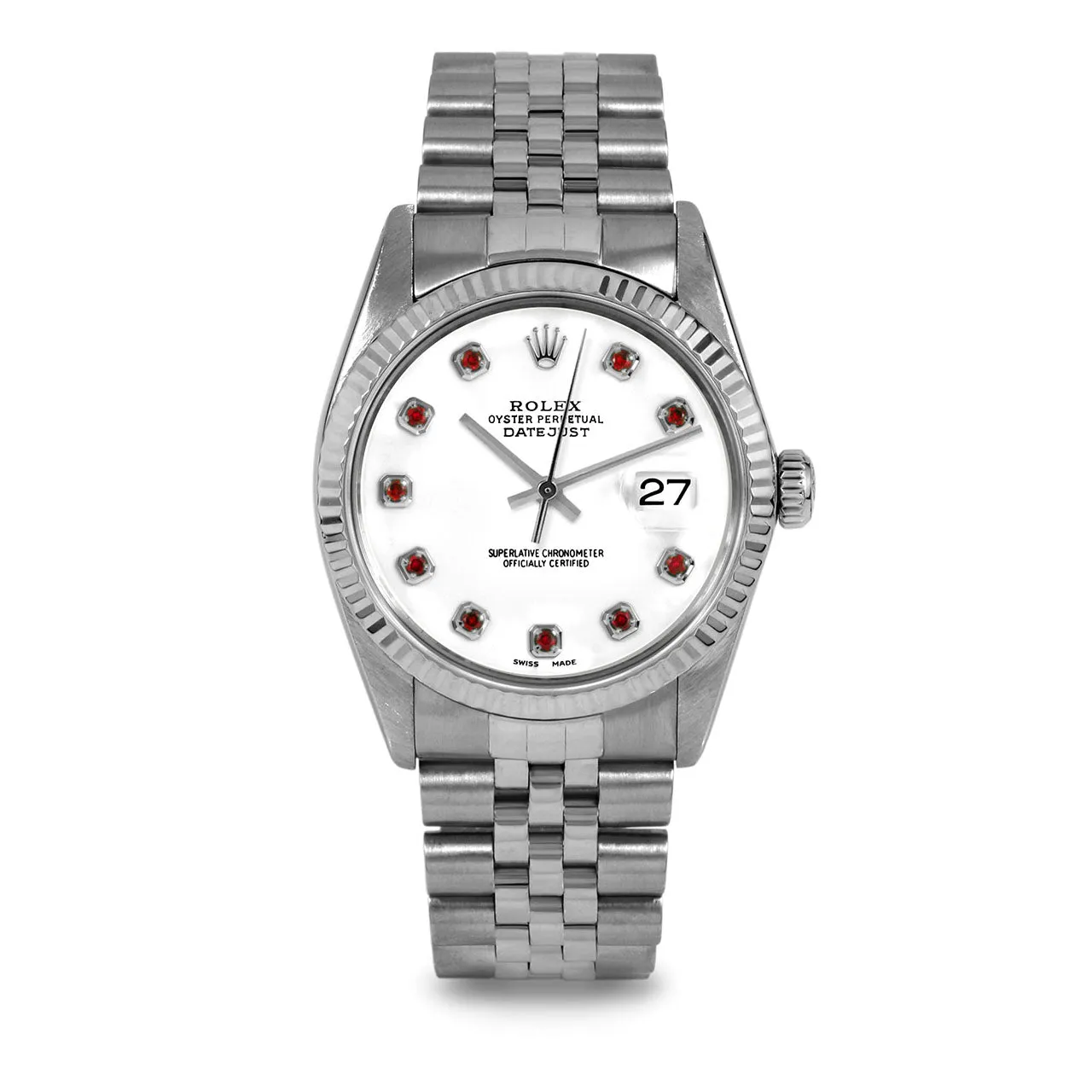 Rolex Datejust 36mm | 16014-WHT-RBY-AM-FLT-JBL