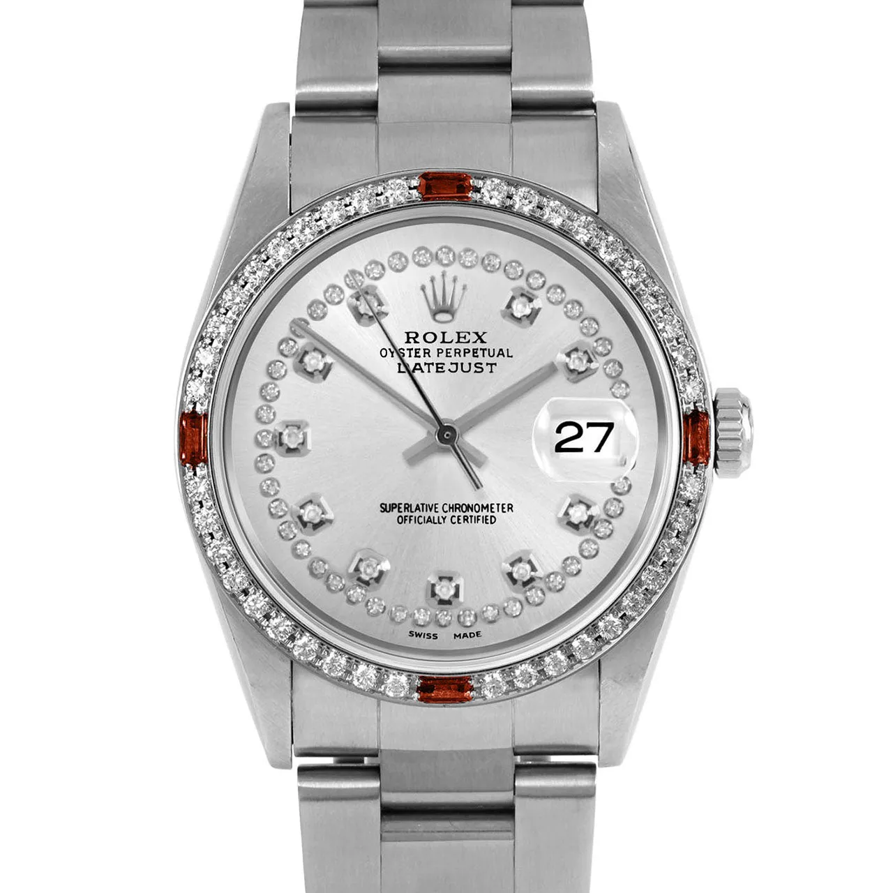 Rolex Datejust 36mm | 16234-SLV-STRD-4RBY-OYS