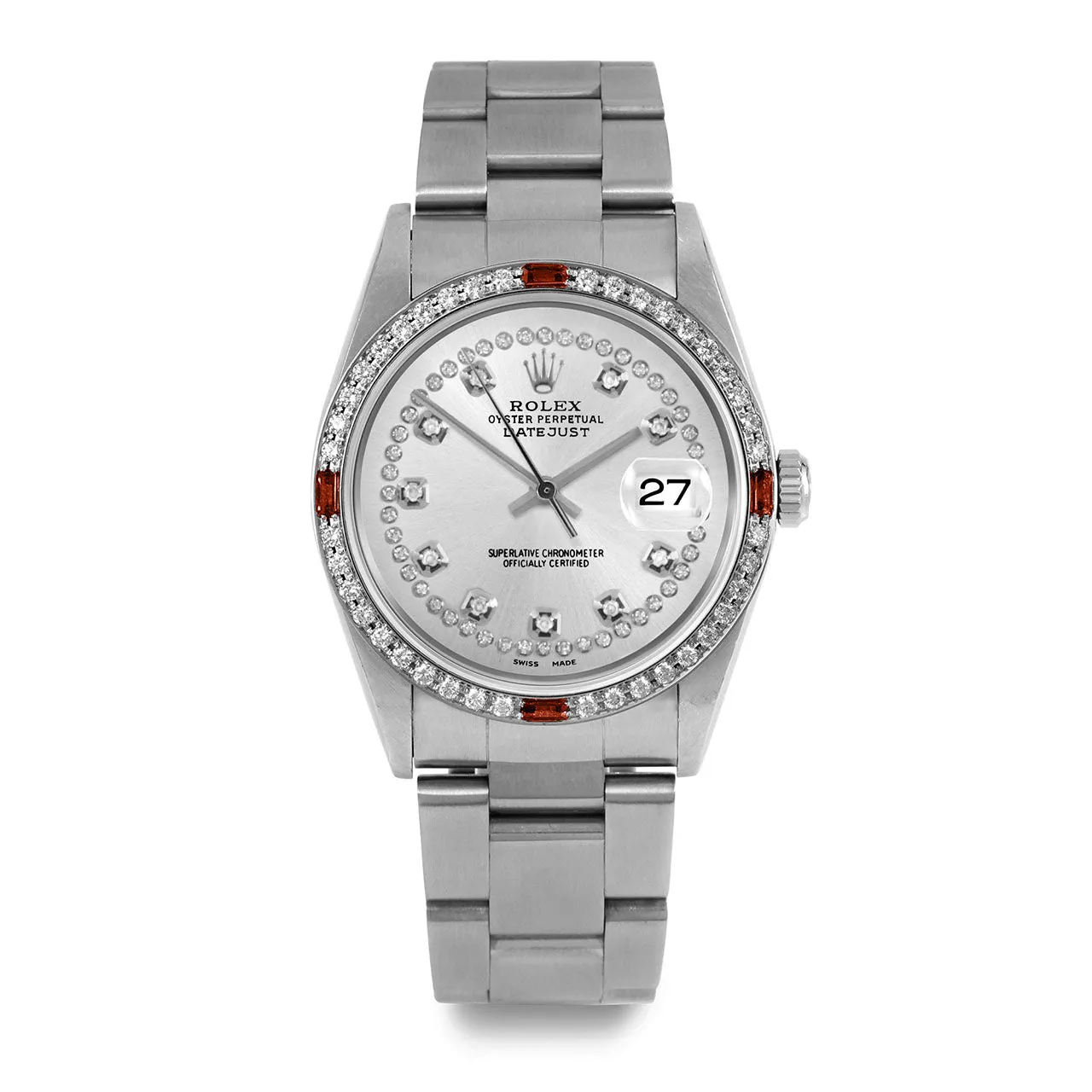 Rolex Datejust 36mm | 16234-SLV-STRD-4RBY-OYS