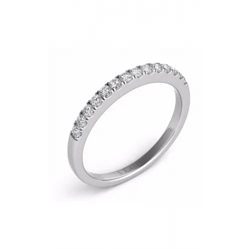 S Kashi & Sons Prong Set Wedding Band EN7452-BWG