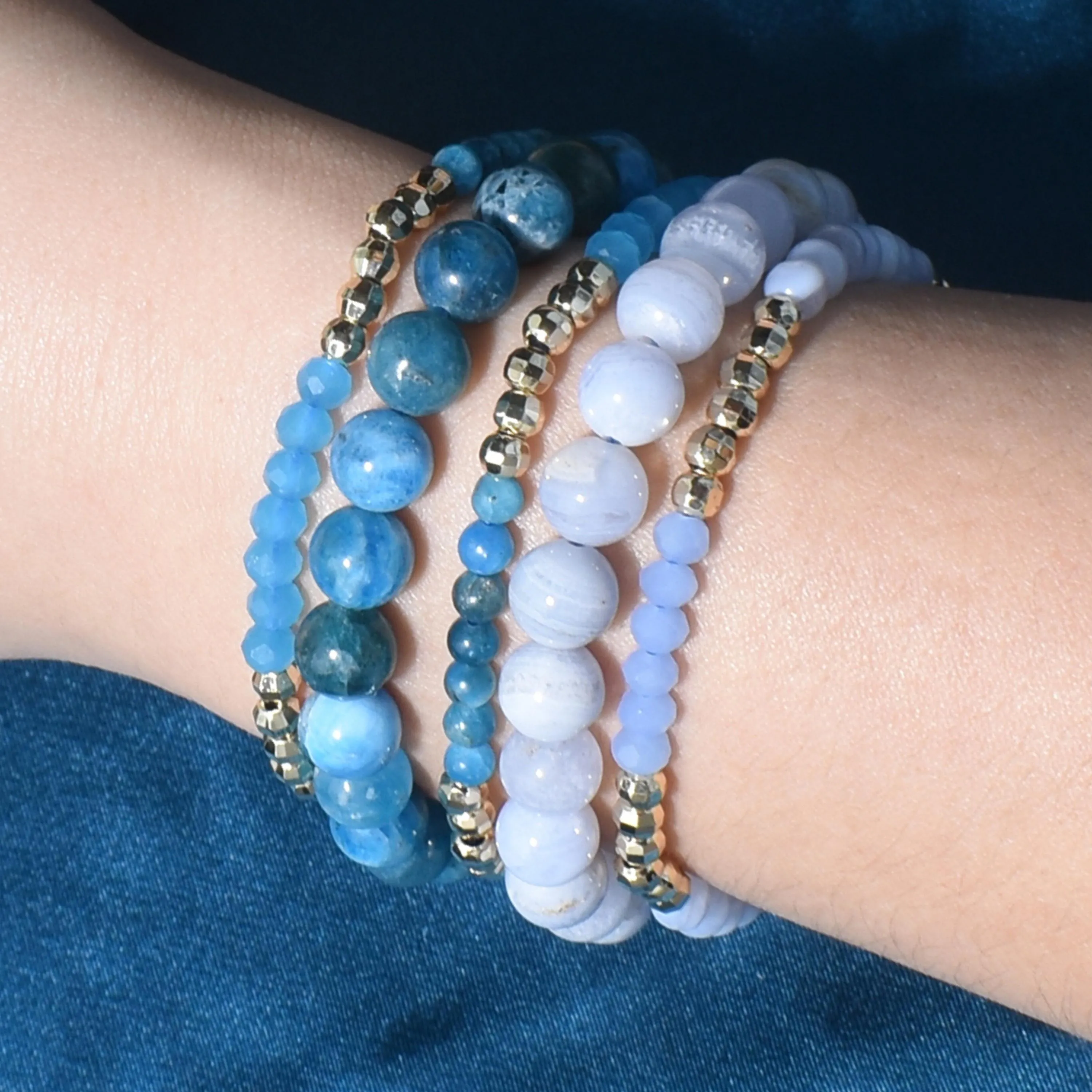 Shades of Blue Crystal Bracelet Build-Your-Own Set
