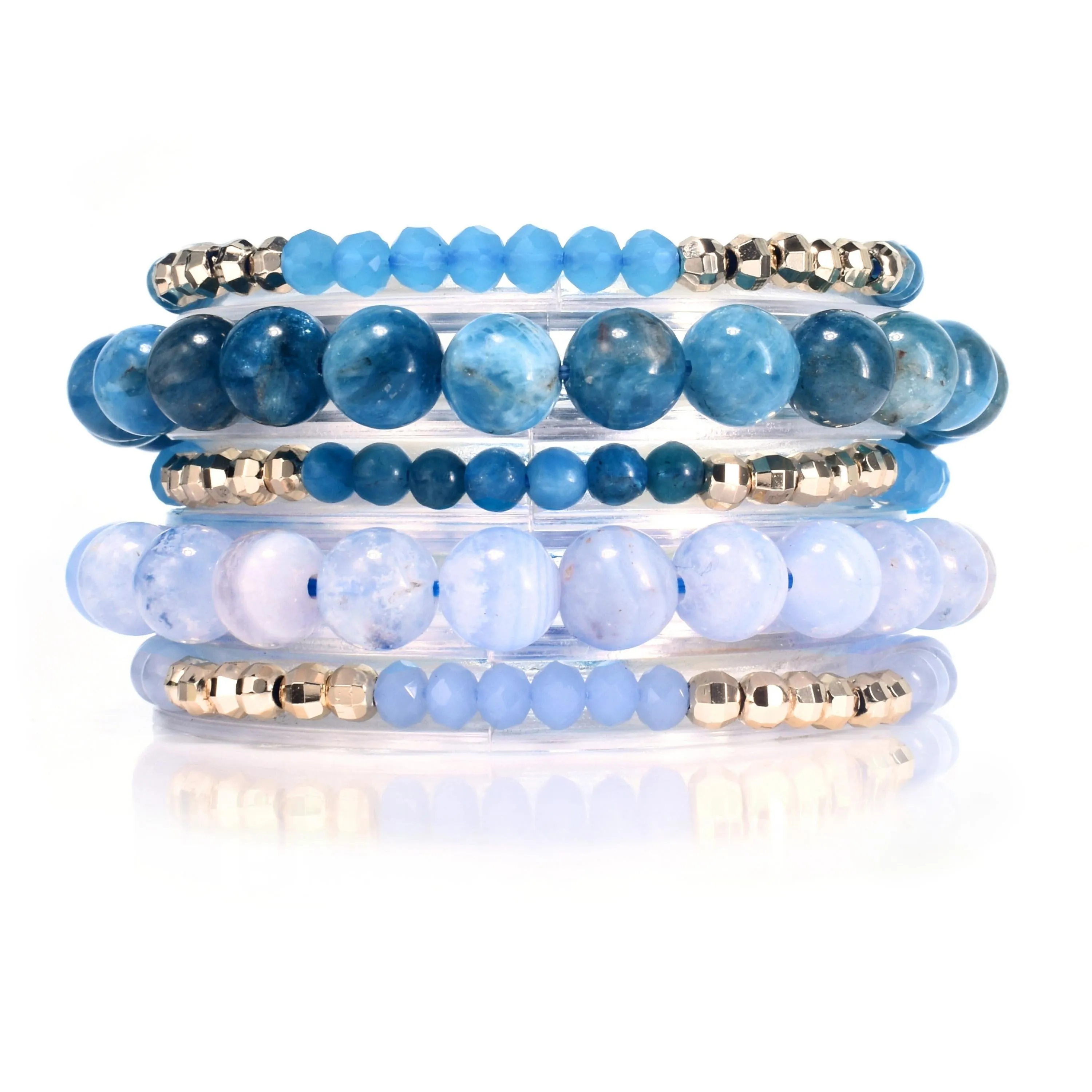 Shades of Blue Crystal Bracelet Build-Your-Own Set