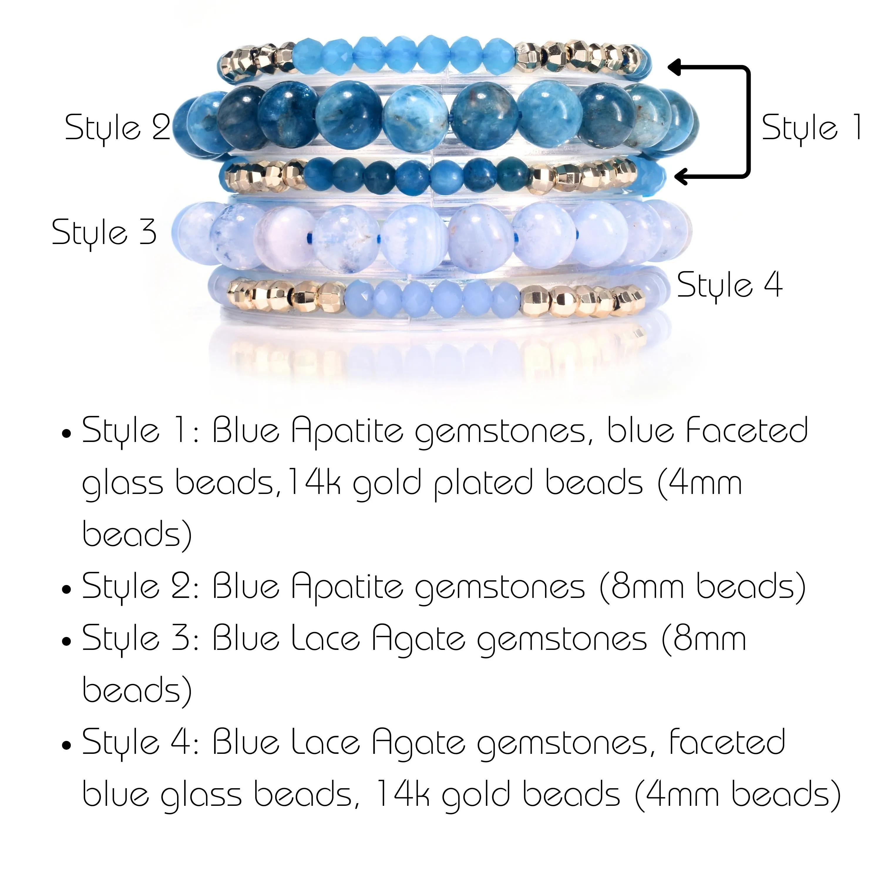 Shades of Blue Crystal Bracelet Build-Your-Own Set