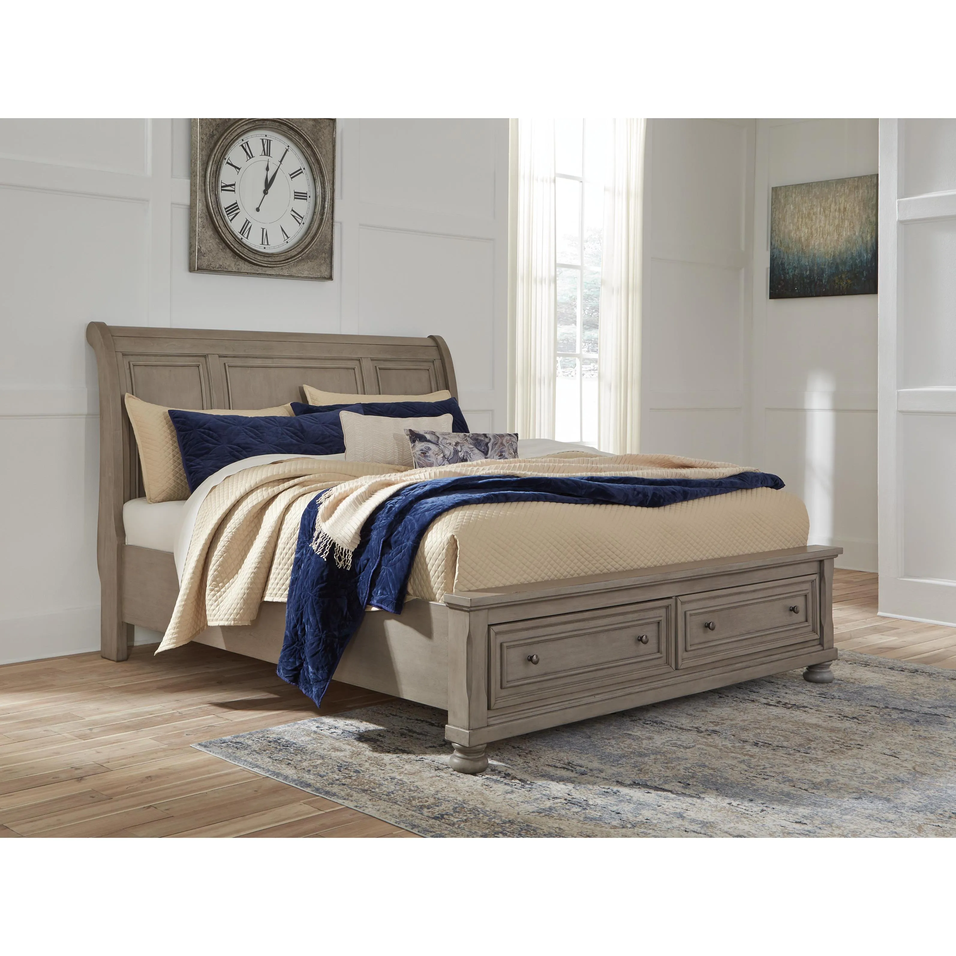 Signature Design by Ashley Lettner B733 8 pc Queen Sleigh Storage Bedroom Set