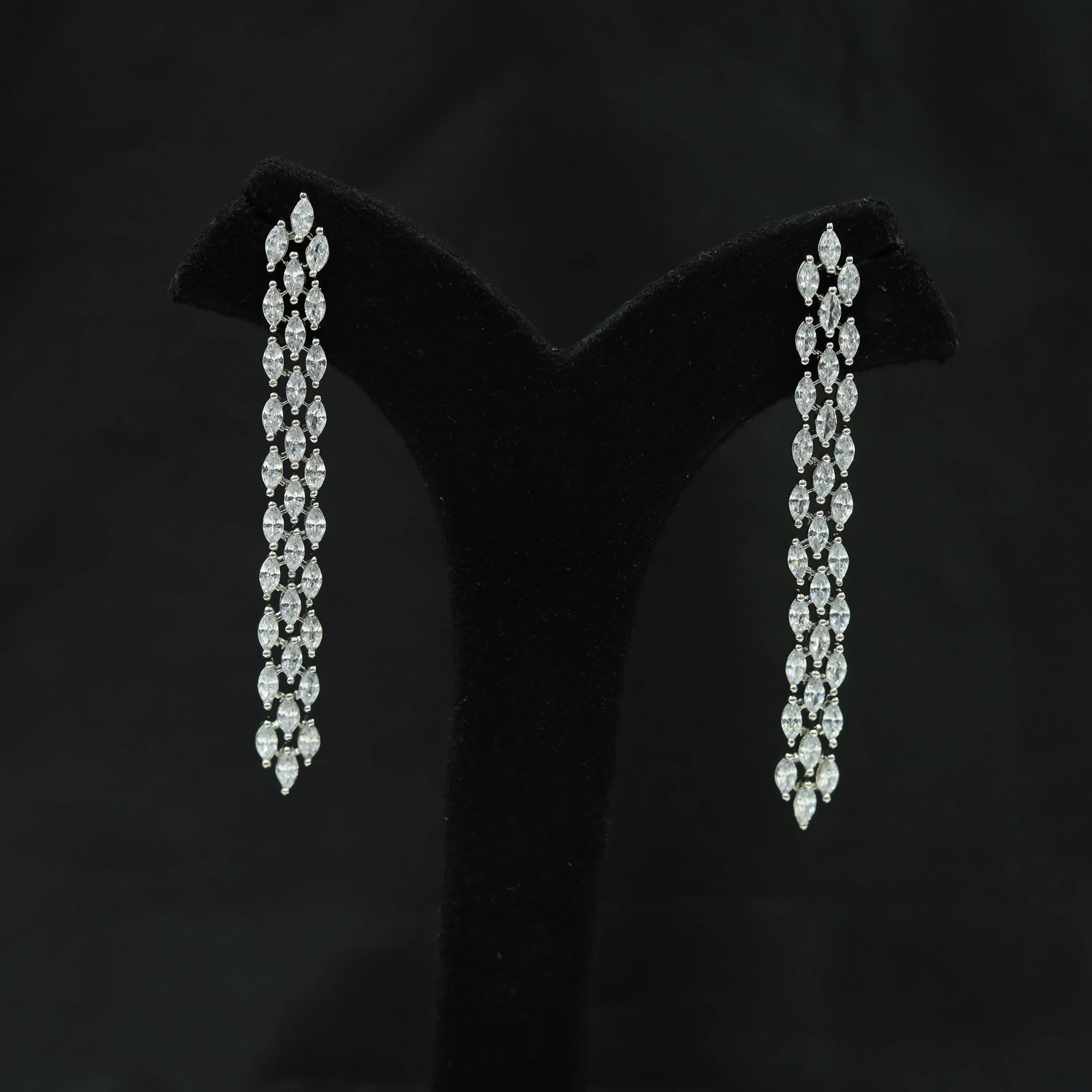 Silver Polish Zircon/AD Earring 2027-6092