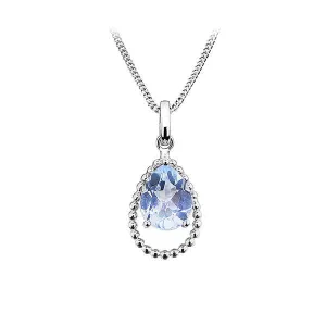 Silver Sky Blue Topaz Pendant