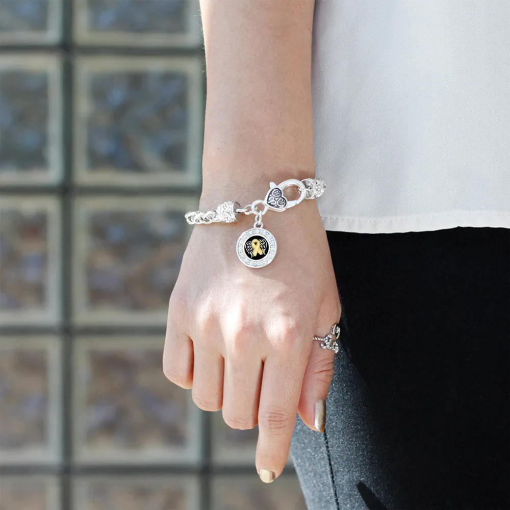 Silver Trisomy 13 Awareness Circle Charm Braided Bracelet