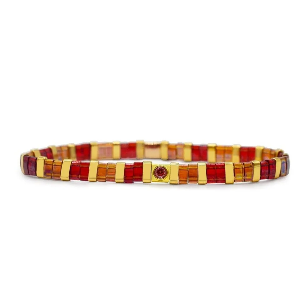 Skylar Paige So Colorful! Garnet Birthstone Bracelet
