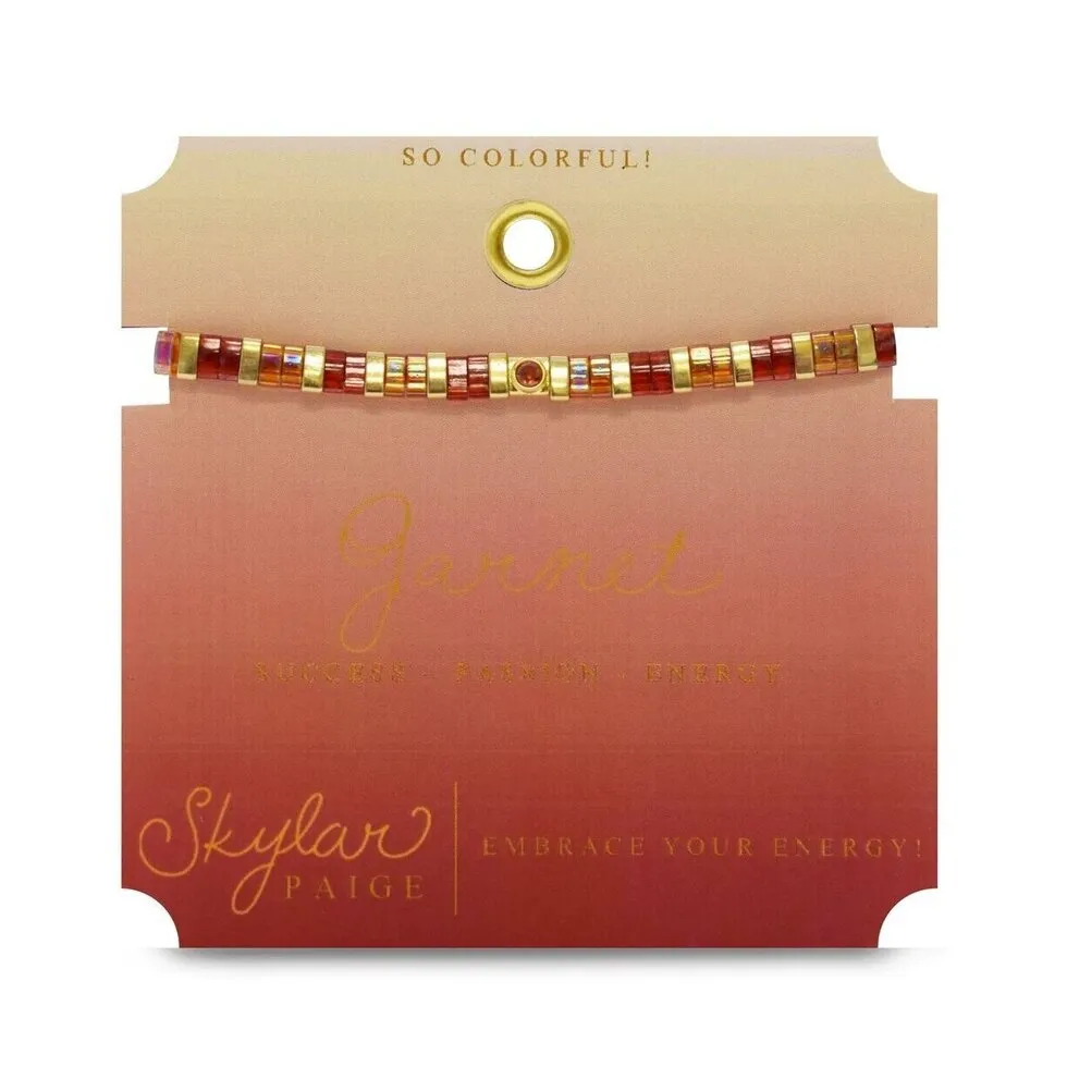 Skylar Paige So Colorful! Garnet Birthstone Bracelet