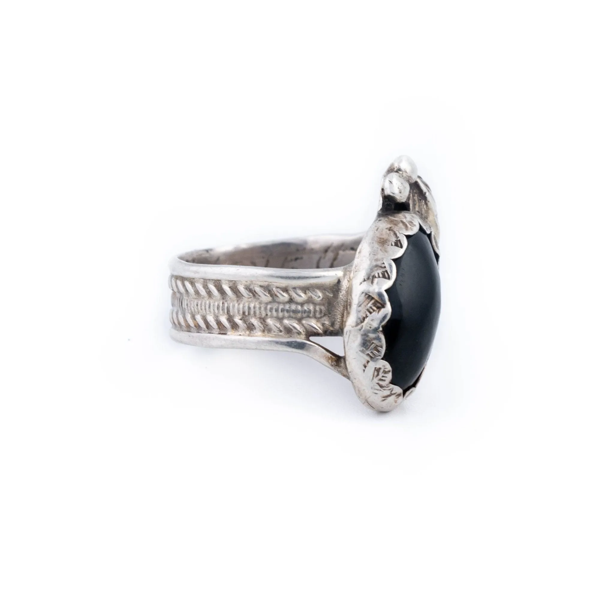 Solid 1970's Onyx Ring