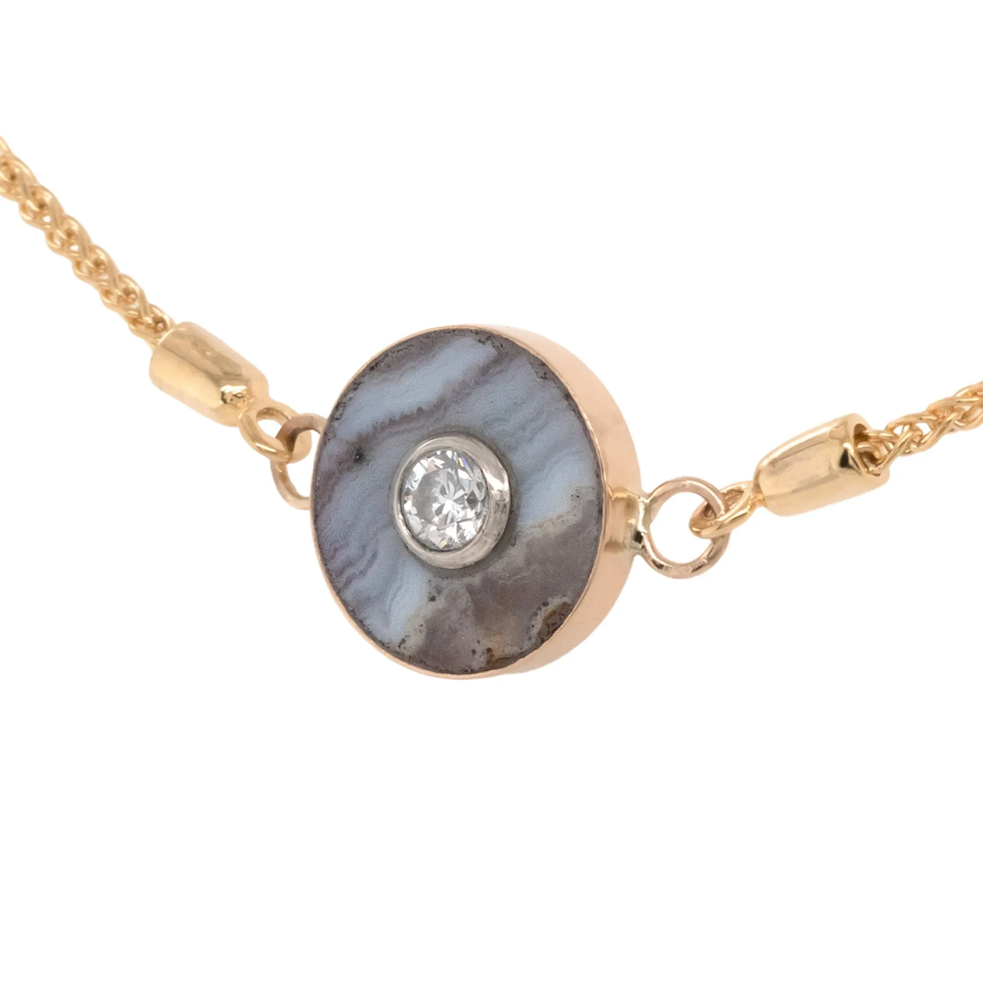 Sow Belly Agate Cerclen Bolo Bracelet