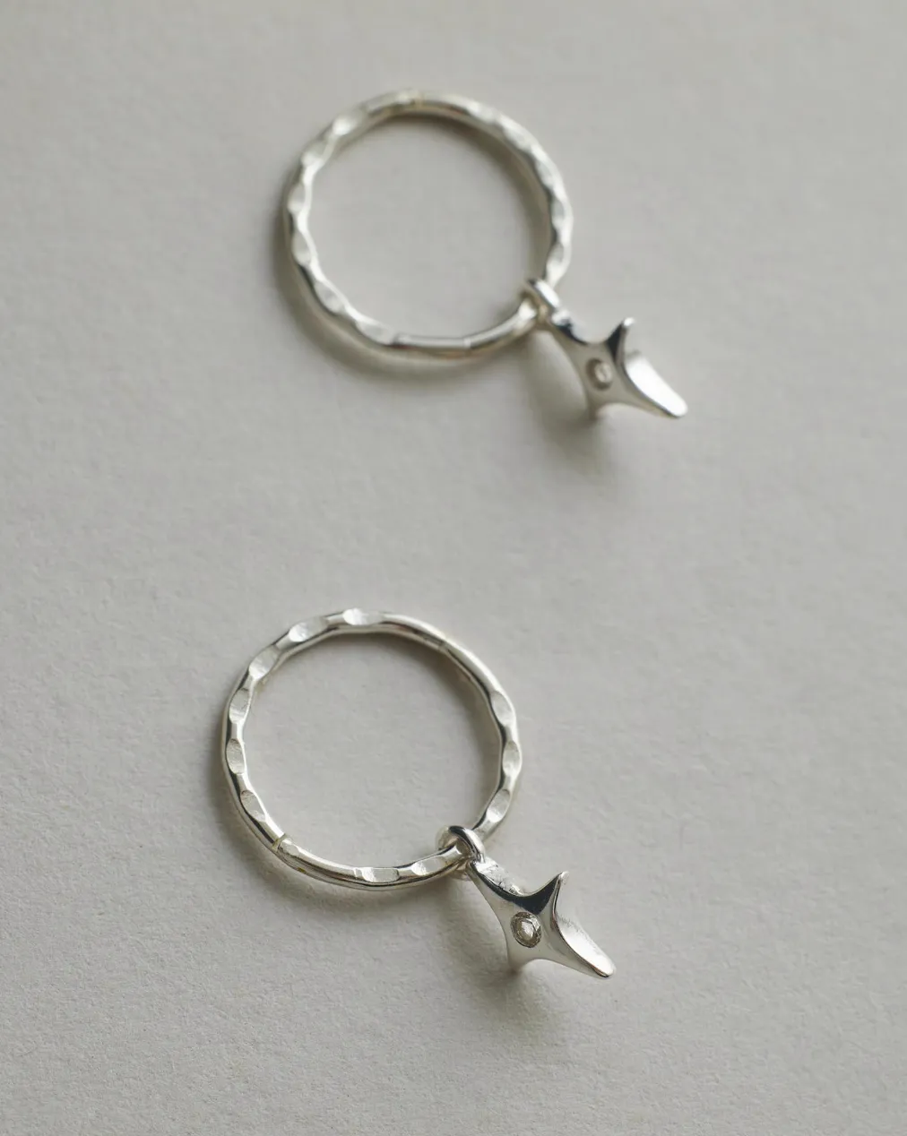 Starburst Mini Hoops - Silver