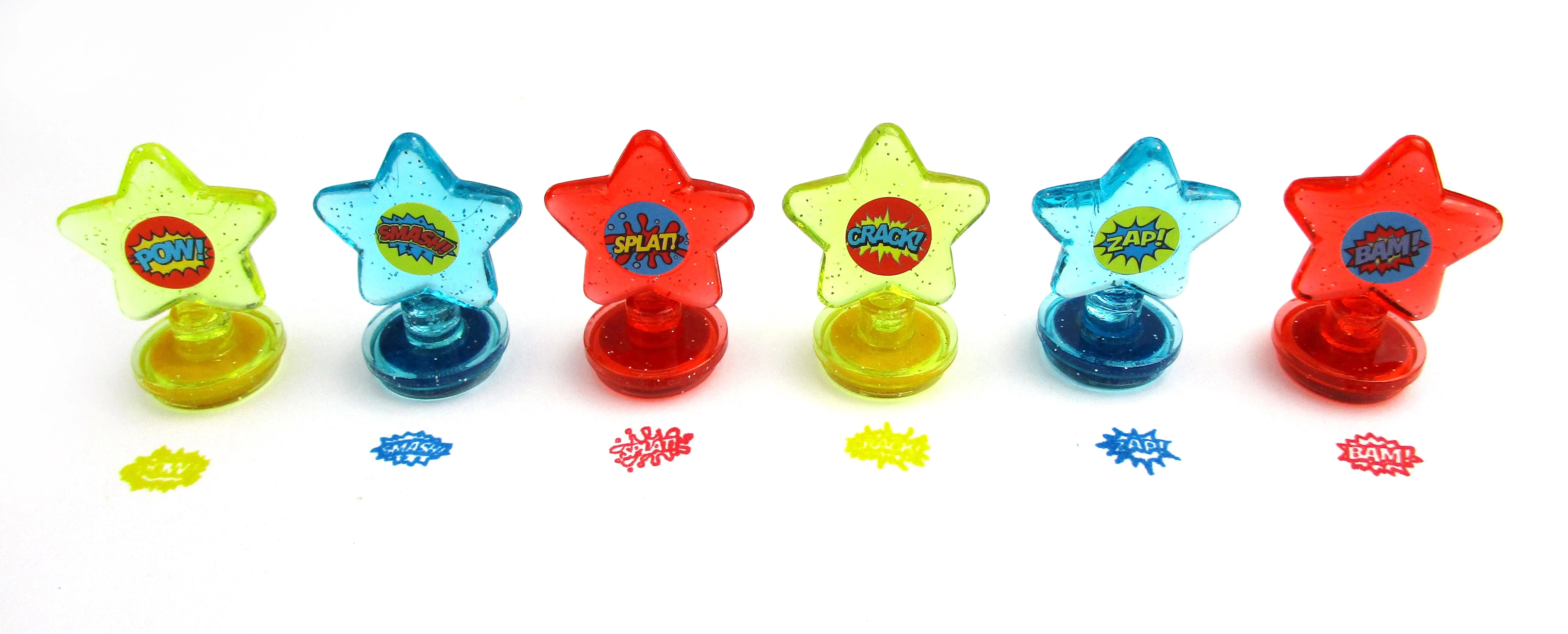 Superhero Stackable Crayon with Stamper Topper