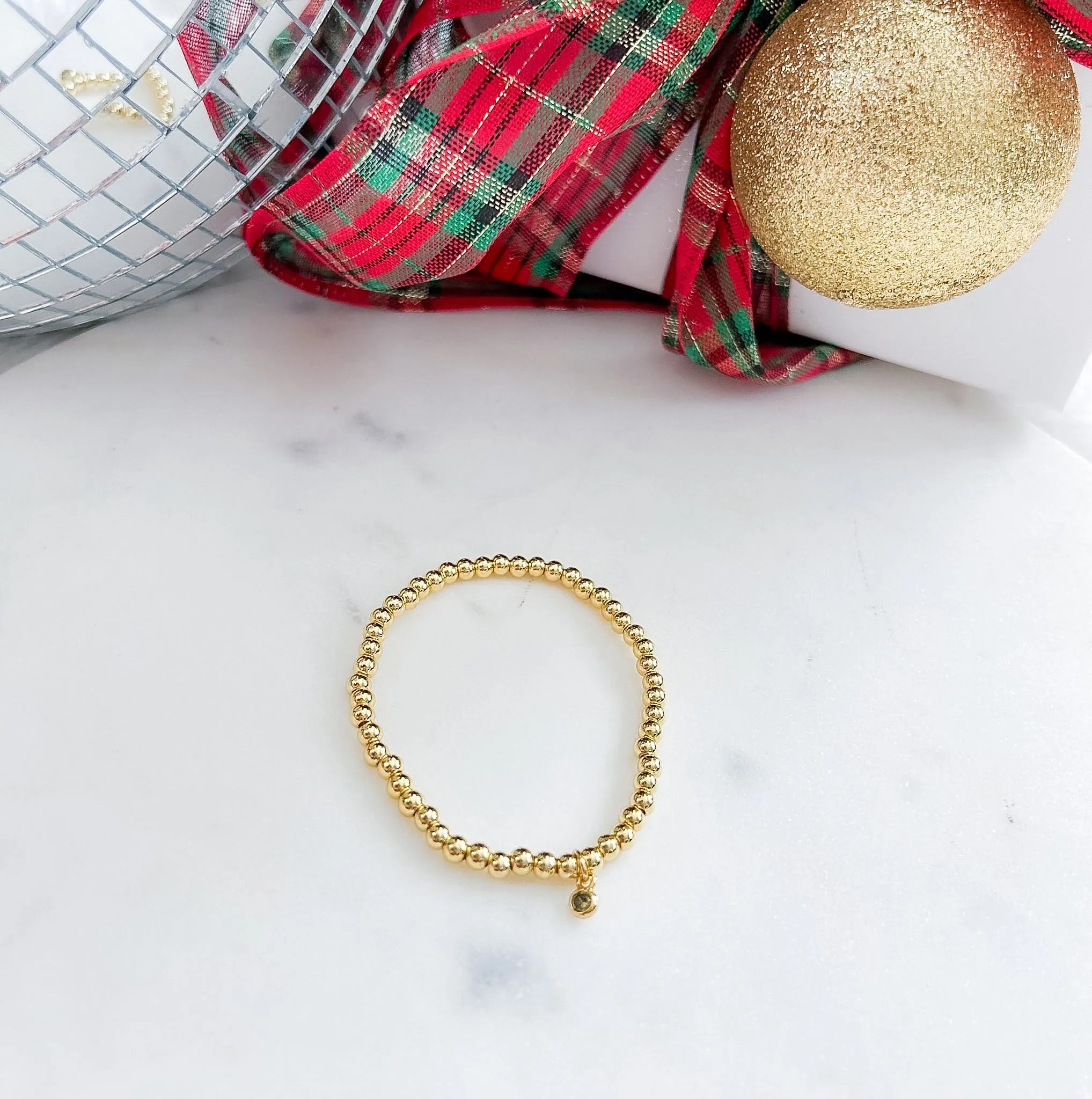Tiny Crystal Charm Stretch Bracelet