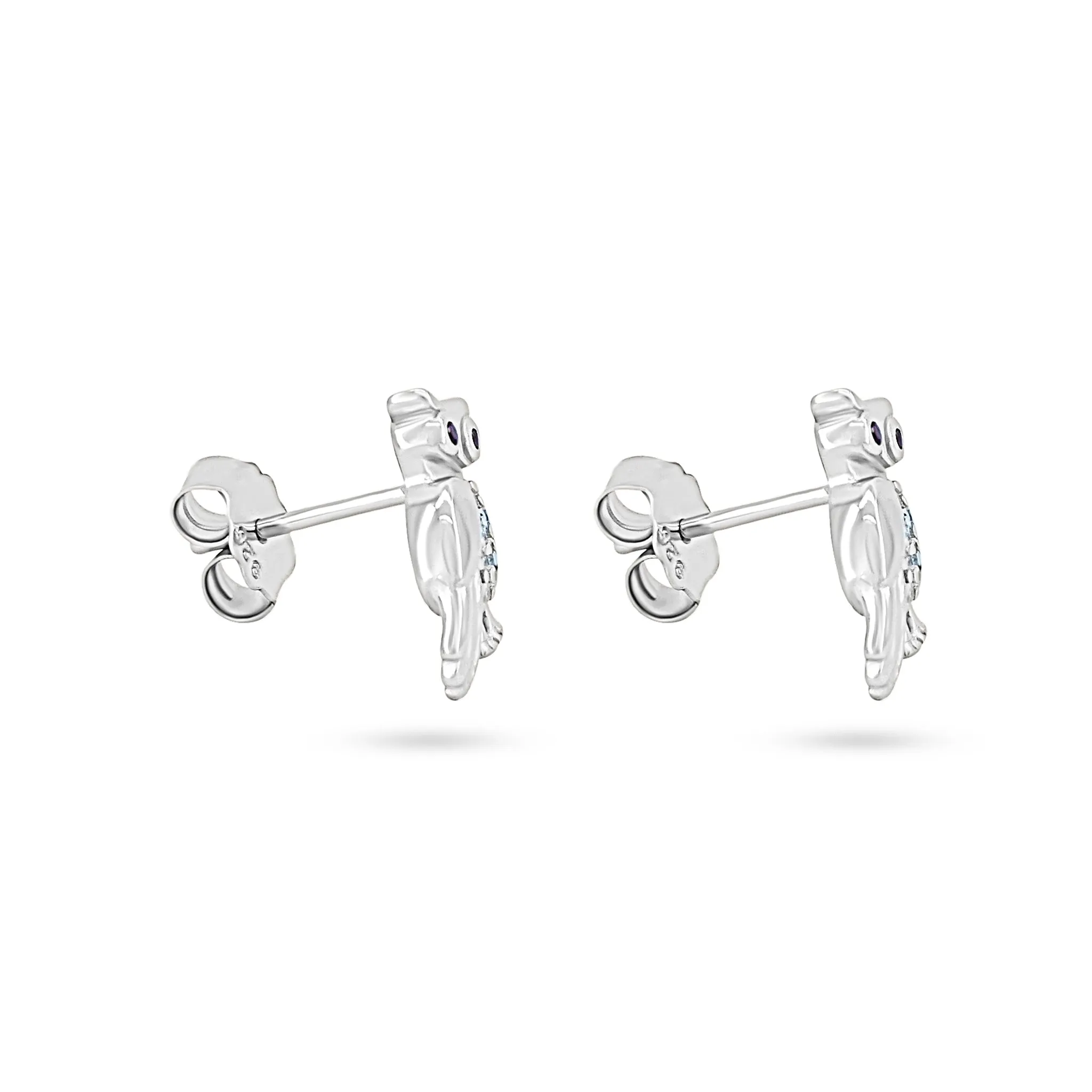 Wise Owl Zircon Earrings